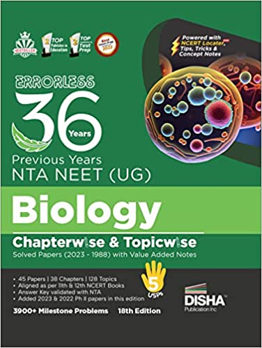 36 Years NTA NEET (UG) BIOLOGY Chapterwise & Topicwise Solved Papers with Value Added Notes